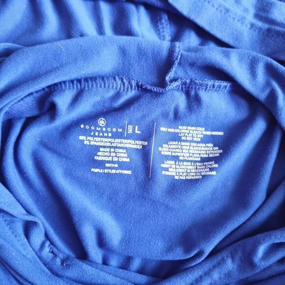 Matching Sweatsuit Hoodie Leggings Blue Side Stripe Set Track 90s Sexy - Picture 5 of 5